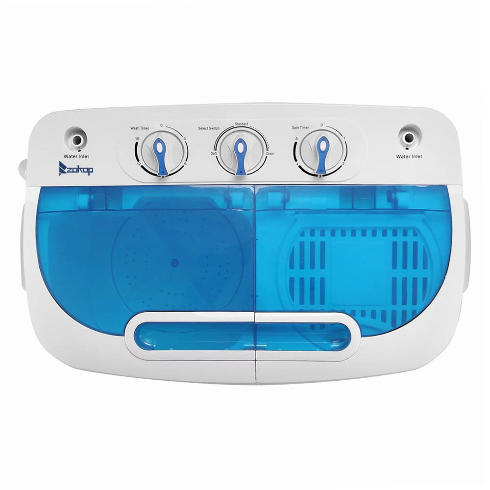 Portable 15lbs Mini Twin Tub Semi-automatic Laundry Washer B435234