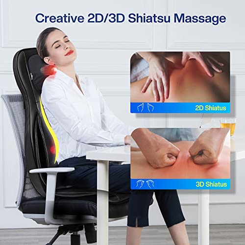 Shiatsu Neck Back Massager with Heat, Dark Gray O617632