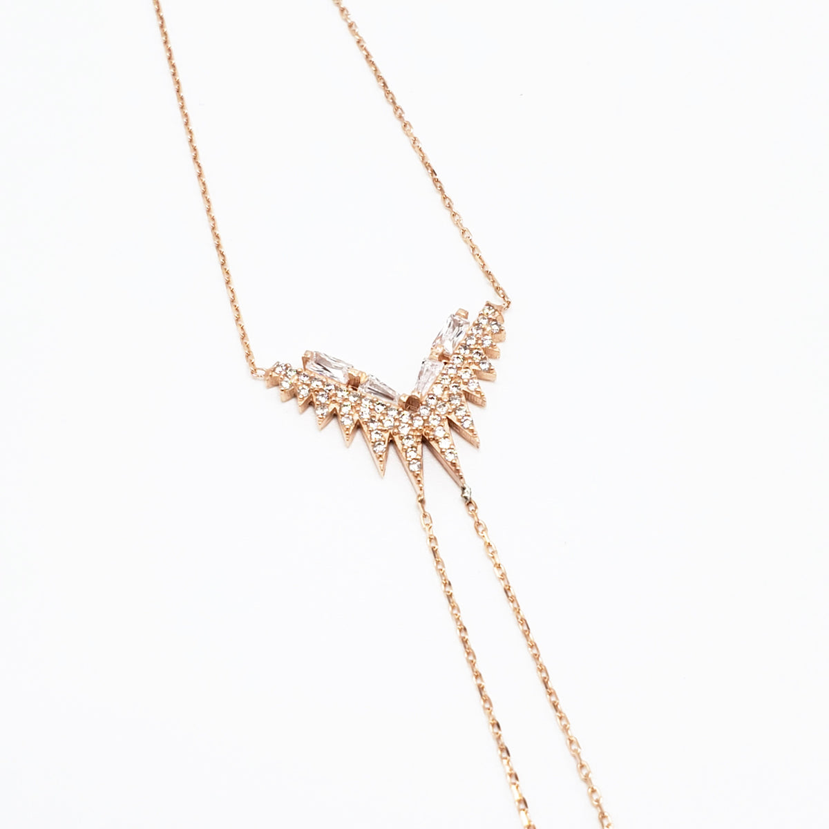925 Sterling Silver Clear Zircon Hand Chain W524