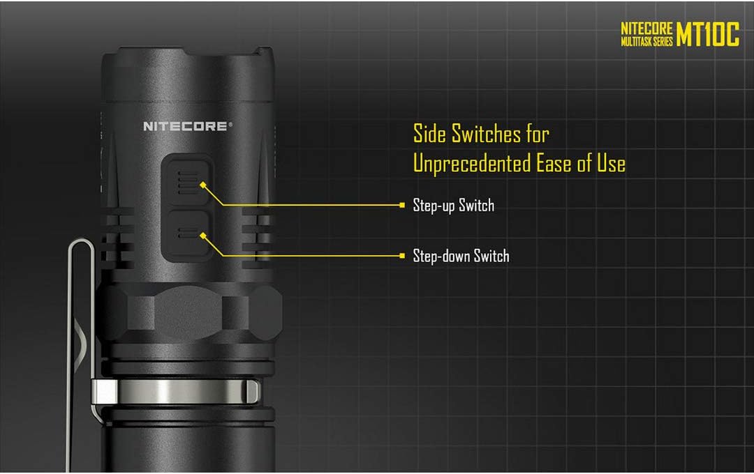 Tactical Flashlight with Red Light and Rechargeable Battery U8956