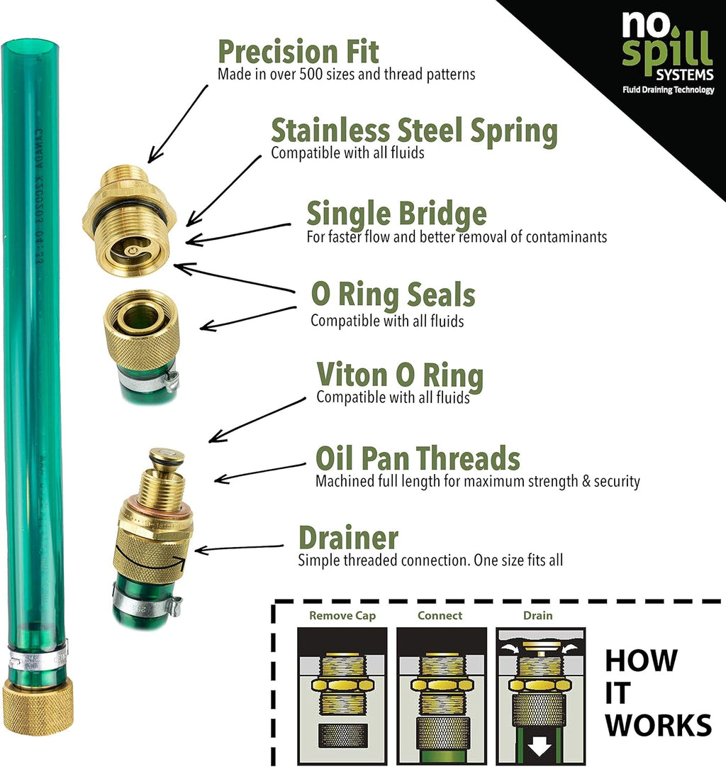 Oil Drain Kit with Dust Cap, Oil Plug, and Hose B679