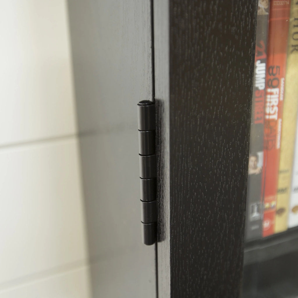 Black Media Tower Storage Cabinet F750827