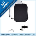 Black White Collapsible Disc Background Stand Clip R48813