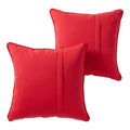 Red Sunbrella Fabric Outdoor Throw Pillow 2-Pack P71930