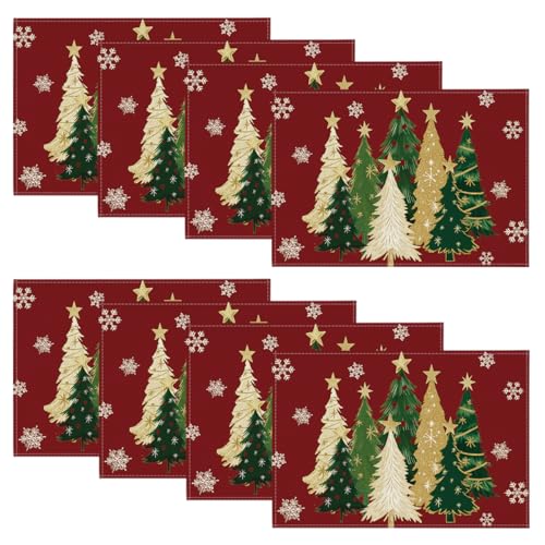Red Christmas Placemats Set of 4 G72051