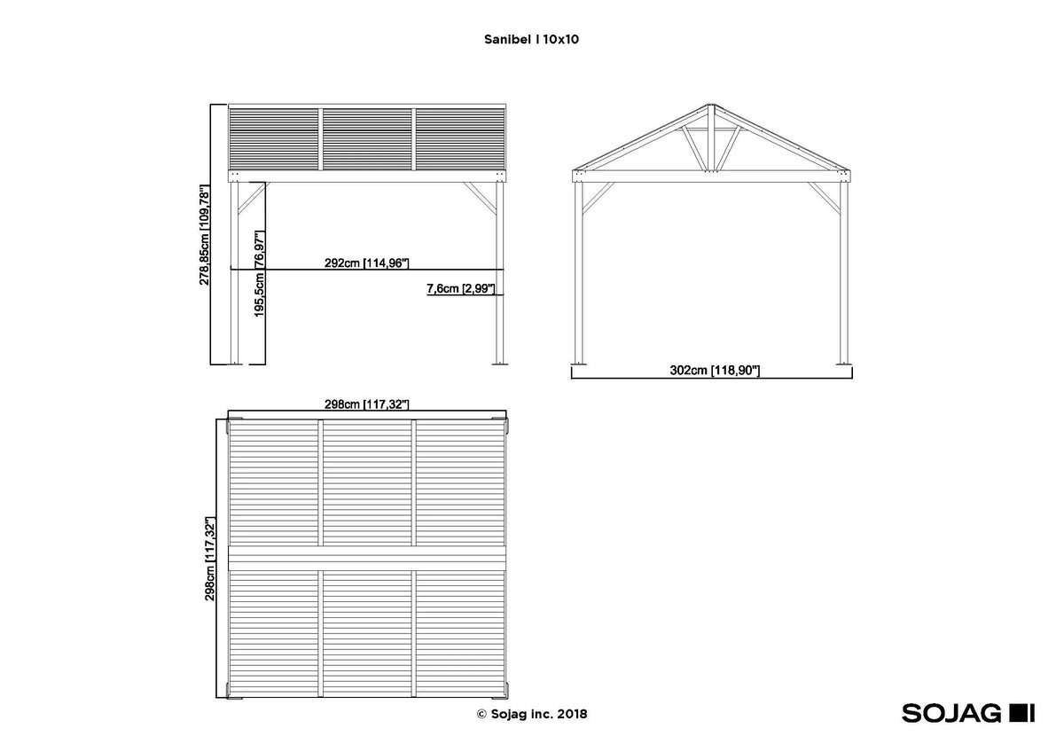10 x 10 ft Gazebo B49172