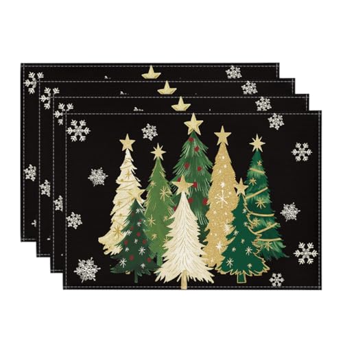 Red Christmas Placemats Set of 4 G72051