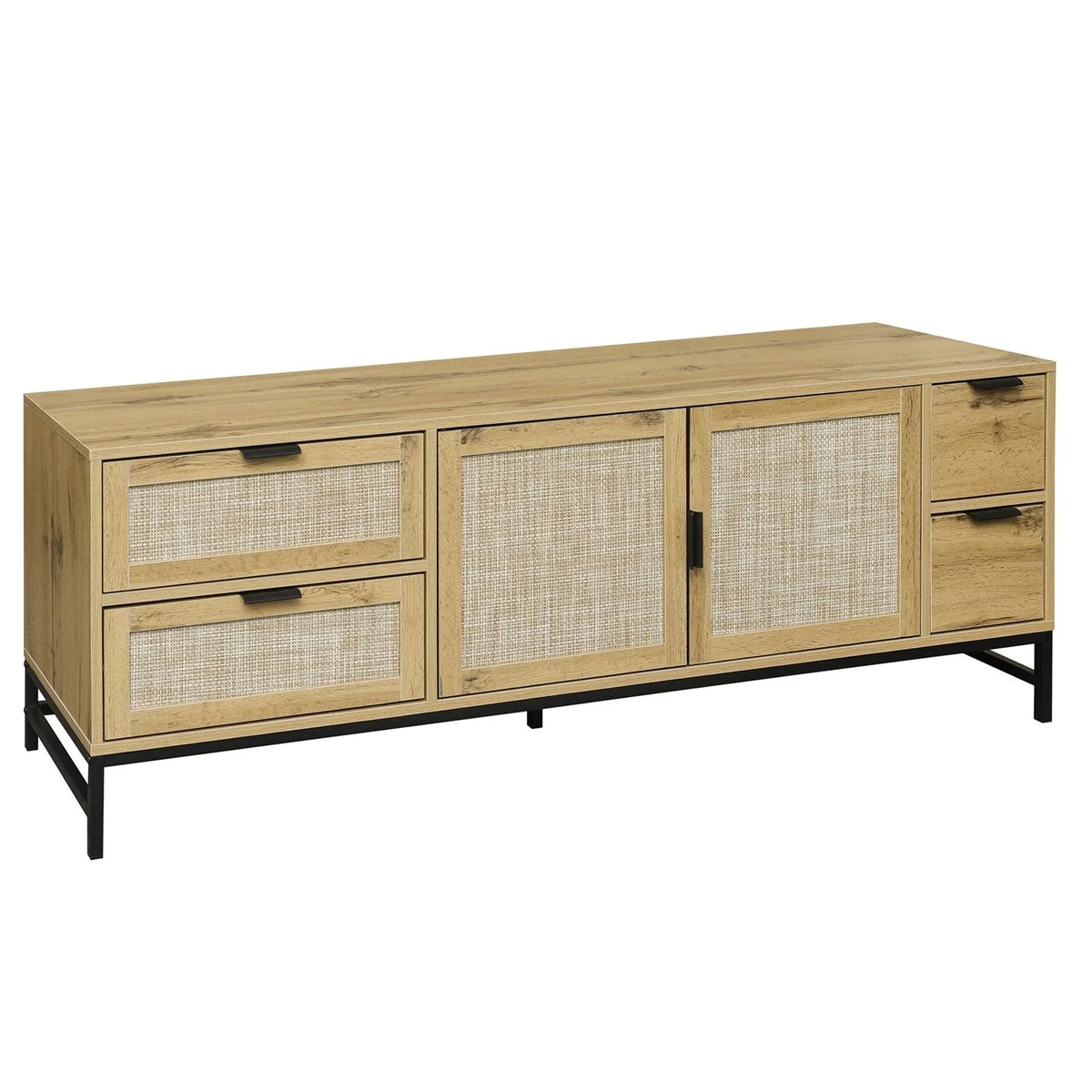 Rattan TV Stand up to 65" Brown I781
