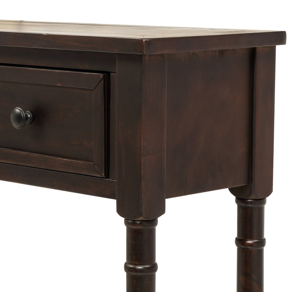 Old Pine 2-Drawer Console Table with Bottom Shelf Q78872