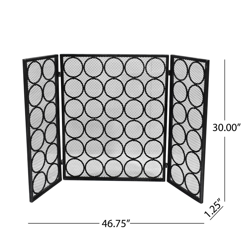 Three Panel Iron Firescreen K55598