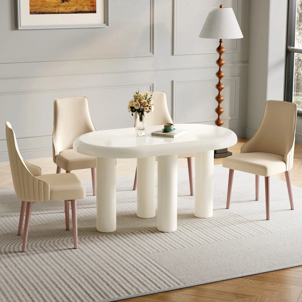 Cream White 55.1 inch Dining Table W55013