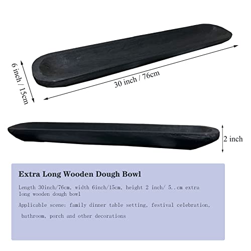 Black Wooden Dough Bowl B697314