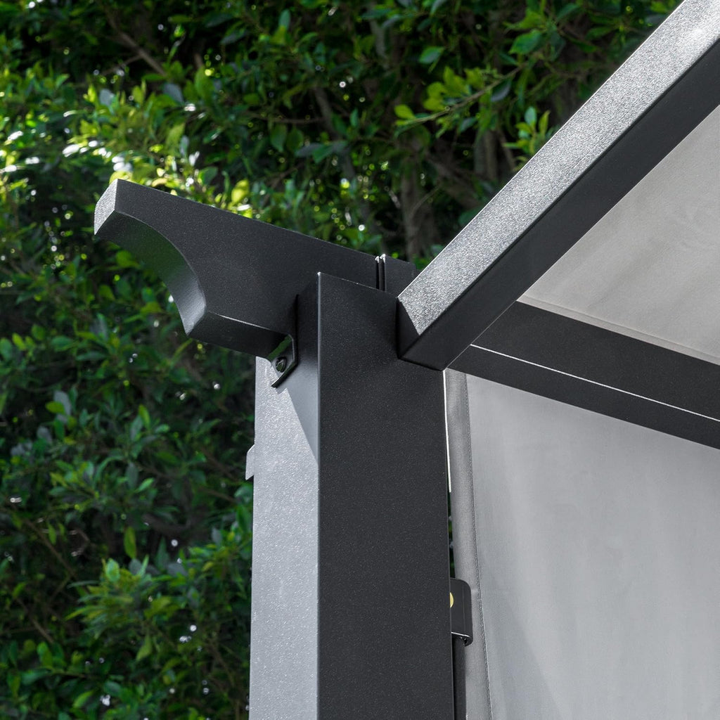 8 x 10 Ft. Metal Pergola with Adjustable Gray Canopy P835