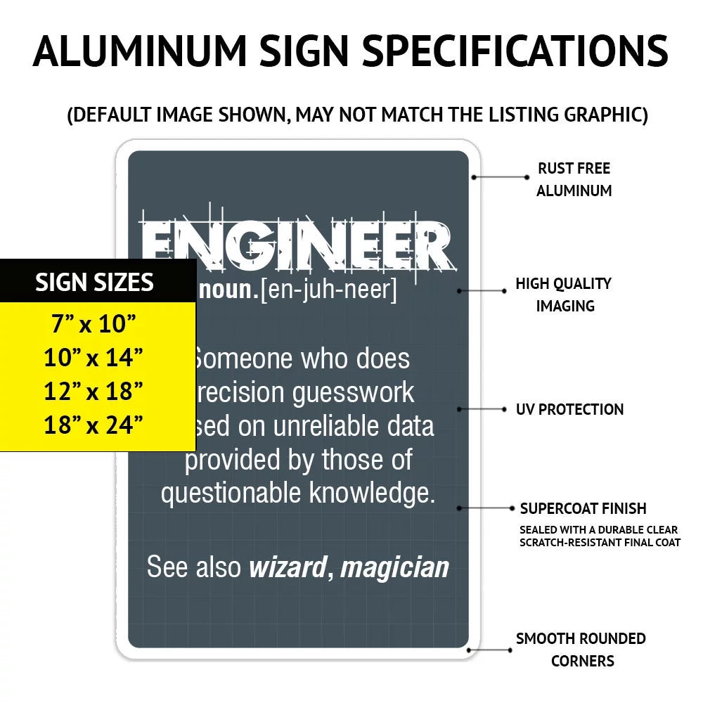 Aluminum Sign I2558