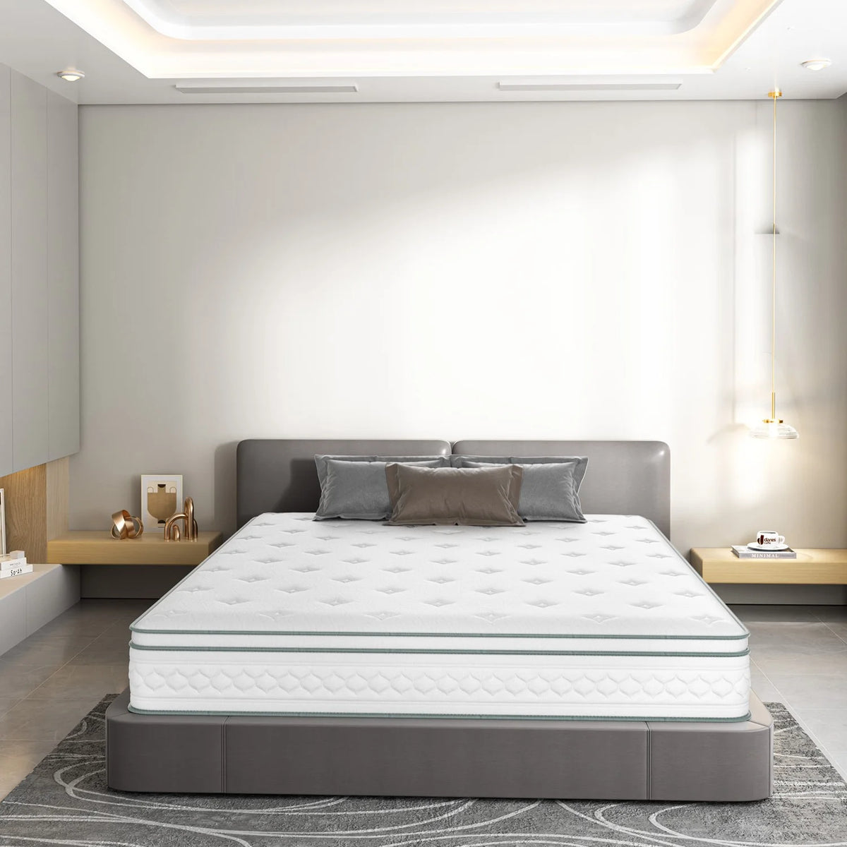 Queen 12 inch Cooling-Gel Memory Foam Innerspring Mattress U7974