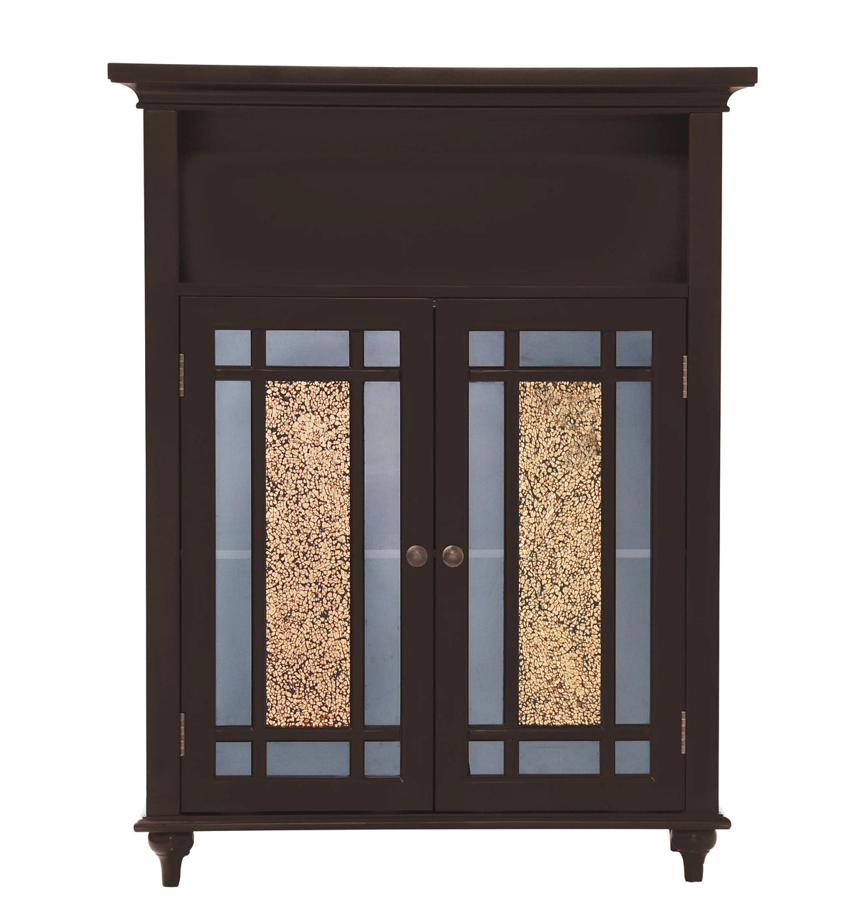 Wooden Bathroom Floor Cabinet with Glass Doors T8320