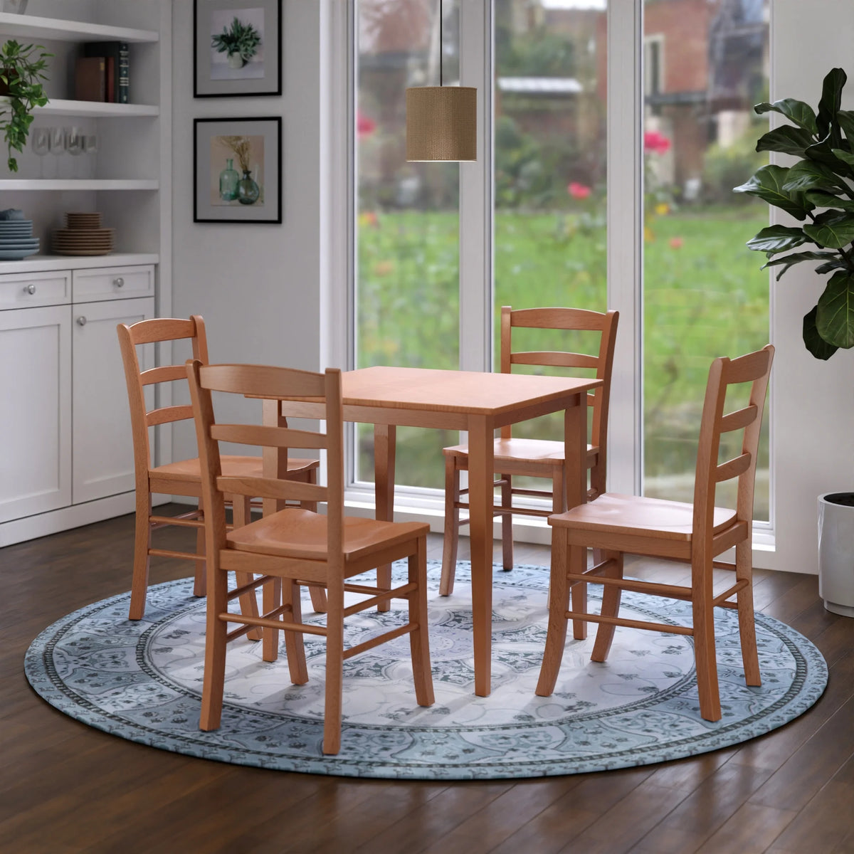 5-Piece Dining Table with 4 Chairs E29152
