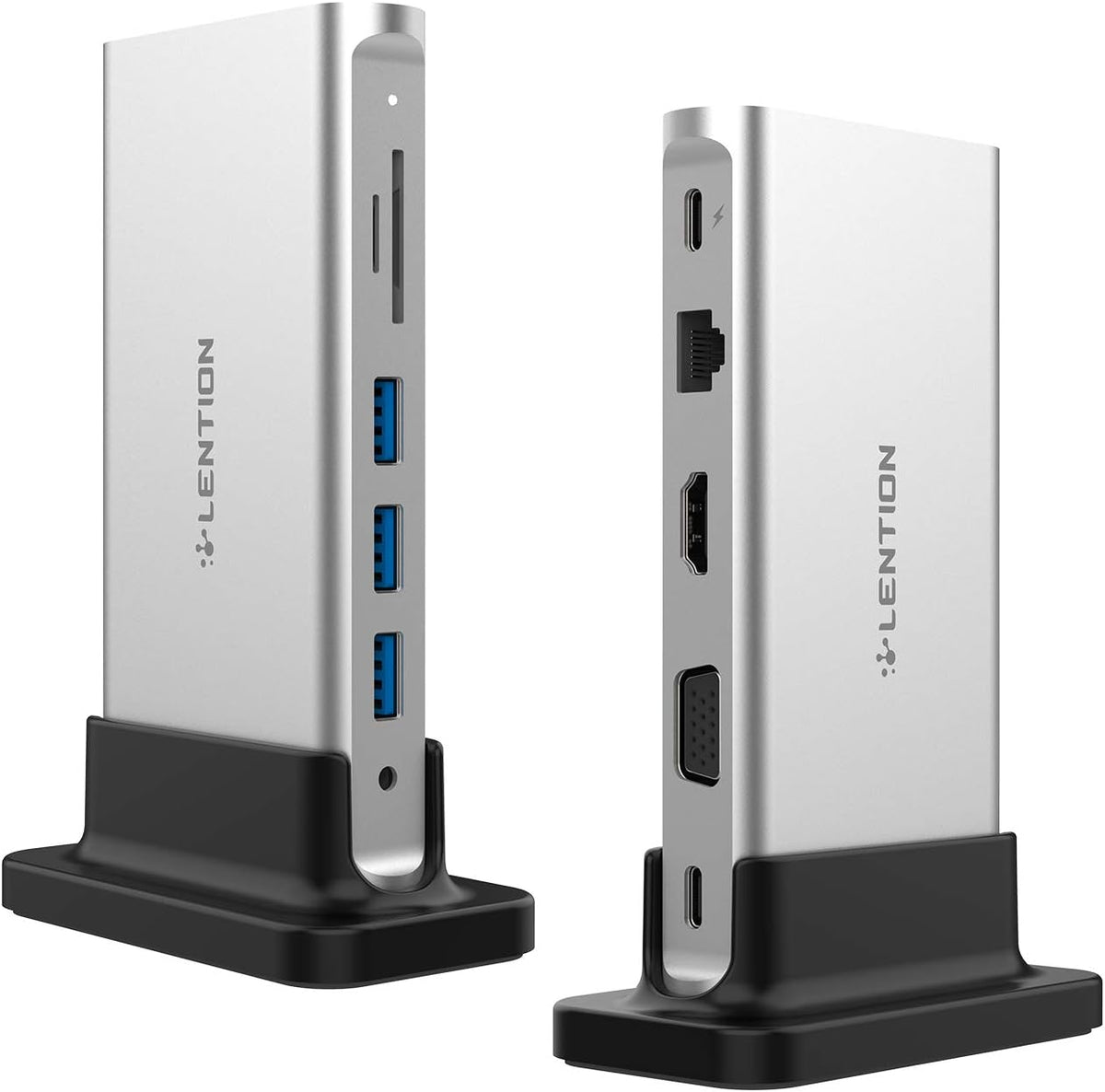 USB C Docking Station with 100W PD, 4K HDMI, VGA, Gigabit Ethernet, Card Reader, USB 3.0 D1340