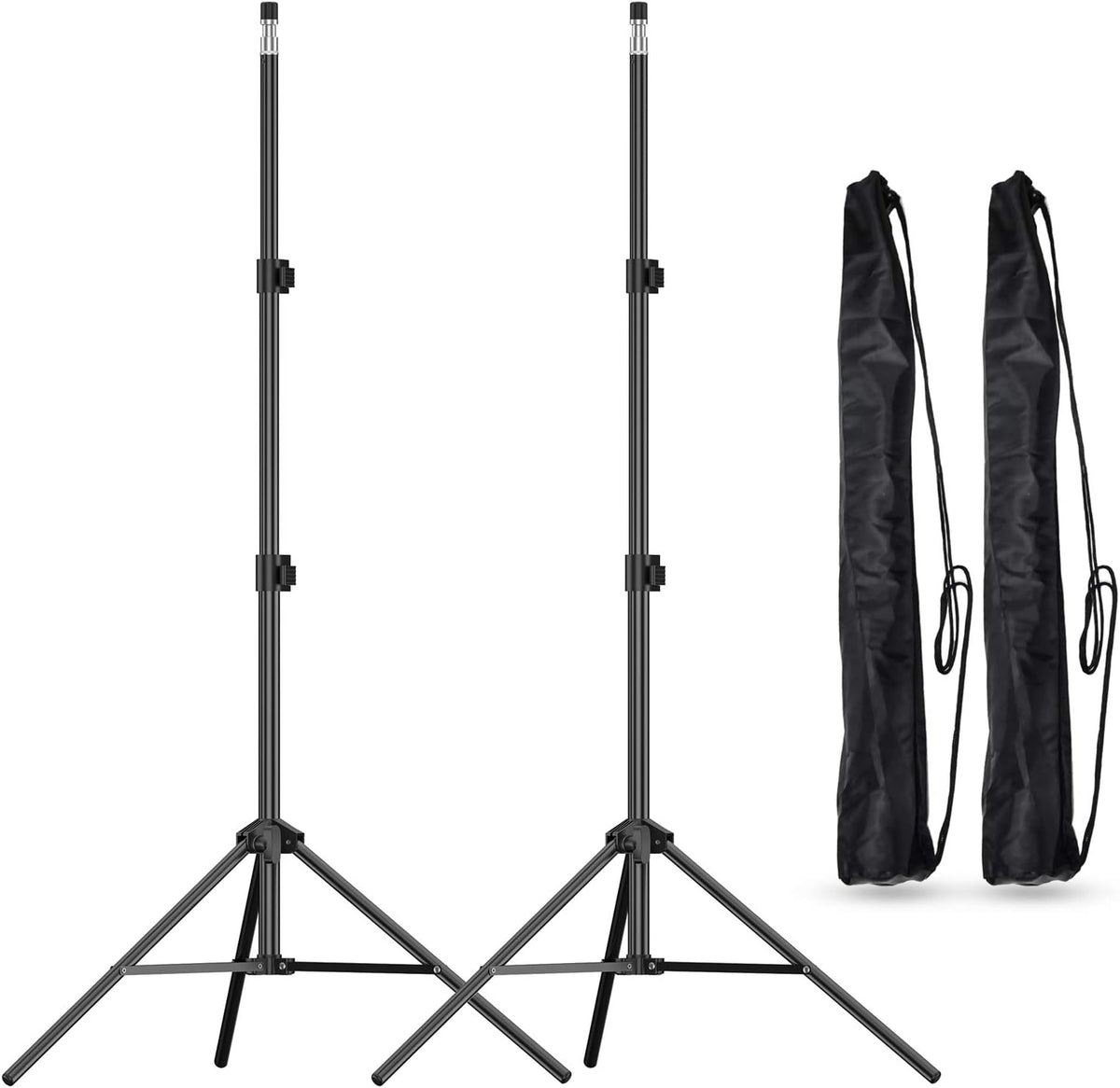 7 Ft Portable Light Stand with Carry Case, 2 Pack P743