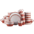 32-Piece Red Stoneware Dinnerware Set X57164
