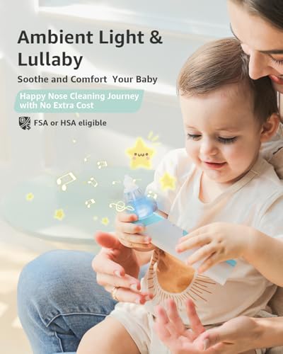 Baby Nasal Aspirator with 3 Soft Silicone Tips F326