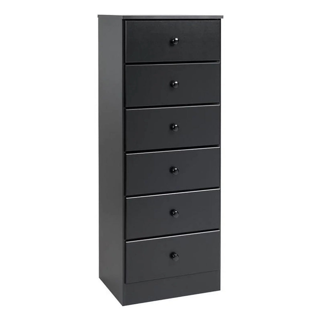 Black 6 Drawer Wood Lingerie Chest V331808
