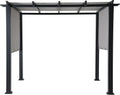 8 x 10 Ft. Metal Pergola with Adjustable Gray Canopy P835