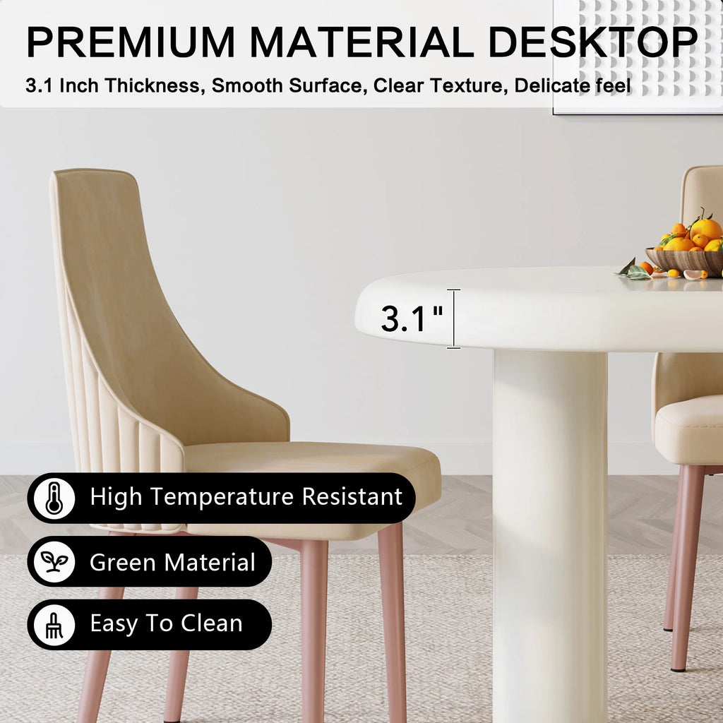 Cream White 55.1 inch Dining Table W55013