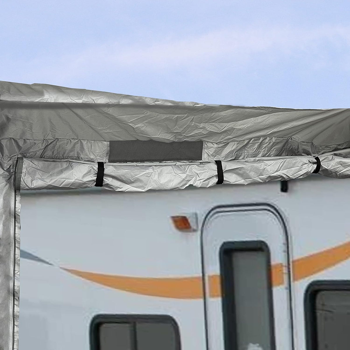 4-Layer 5th Wheel RV Travel Trailer Cover 33'-37'L with Zipper Access W539