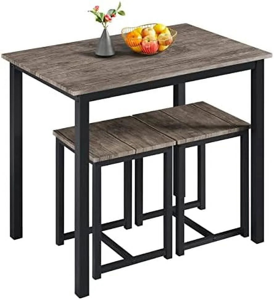 Industrial Dining Table Set with 2 Stools G135443