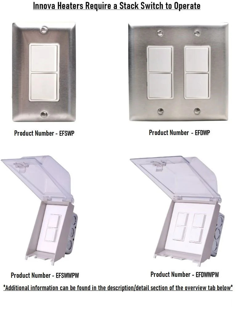 4000 Watt Electric Infrared Dual Element Wall Mount Heater P319