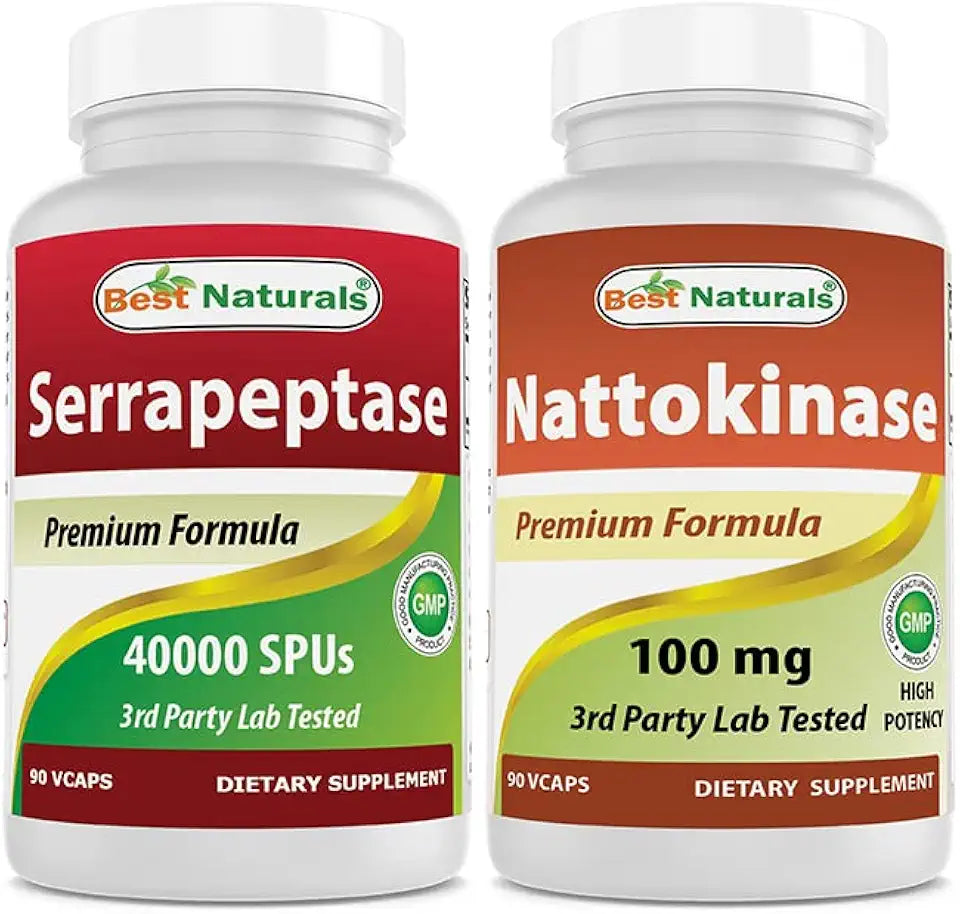 Serrapeptase 40000 SPUs & Nattokinase 100 Mg D8658