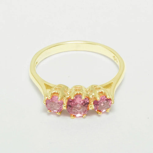 14k Yellow Gold Pink Tourmaline Engagement Ring U7679