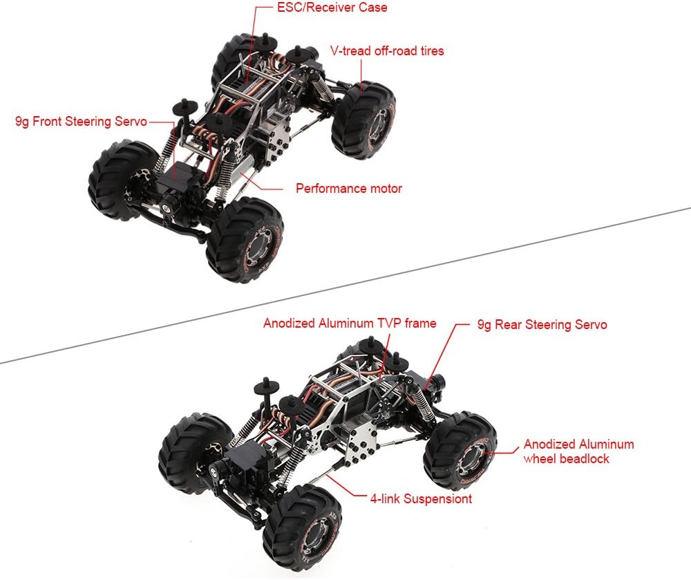 1/24 2.4GHz 4WD 4WS RC Rock Crawler R23861