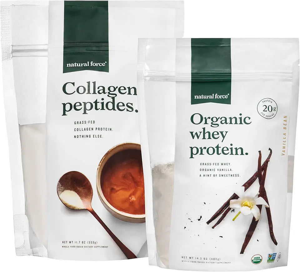 Grass Fed Collagen Peptides + Vanilla Organic Whey Protein Bundle Y514