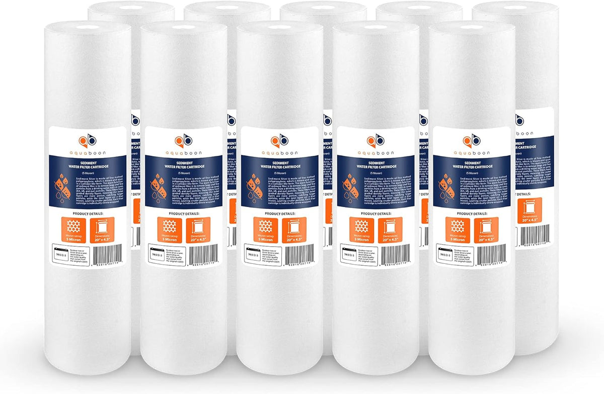 5 Micron 20 Sediment Water Filter Replacement Cartridge, 10 Pack Y227
