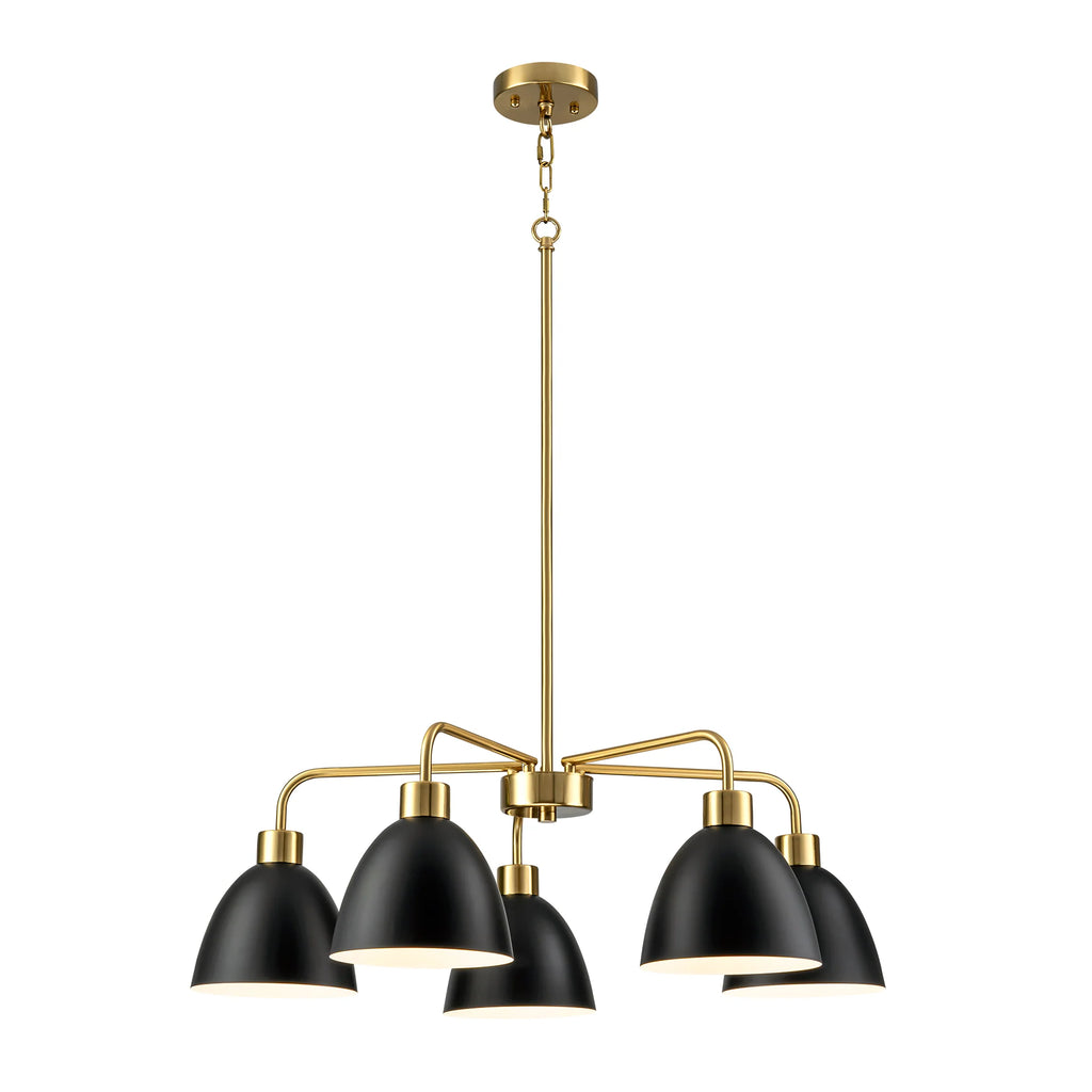5-Light Dimmable Industrial Shaded Chandelier C479