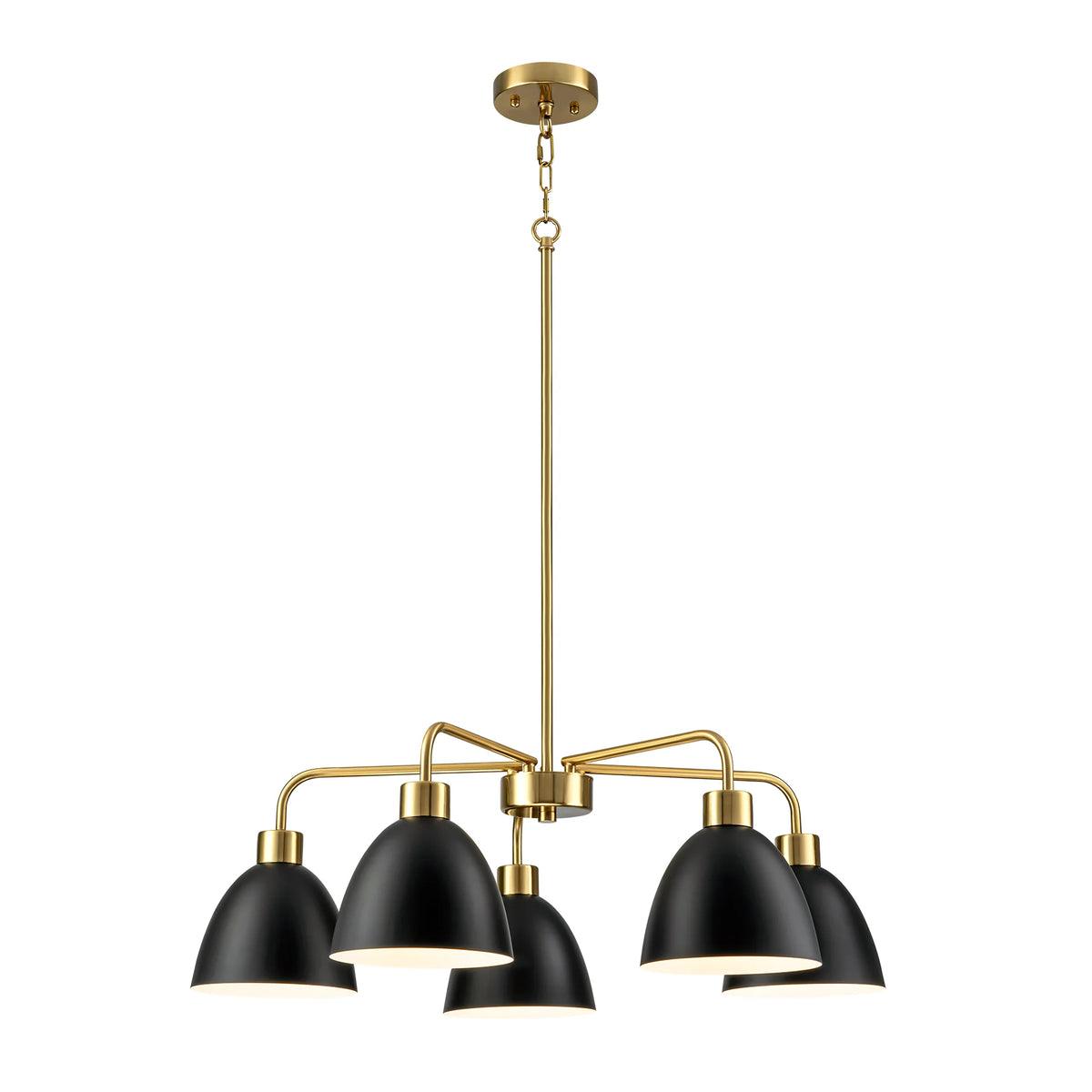 5-Light Dimmable Industrial Shaded Chandelier C479