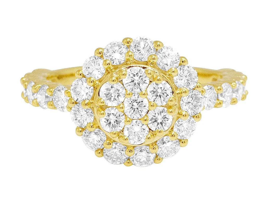 10K Yellow Gold Diamond Engagement Ring 2 CT Q779282