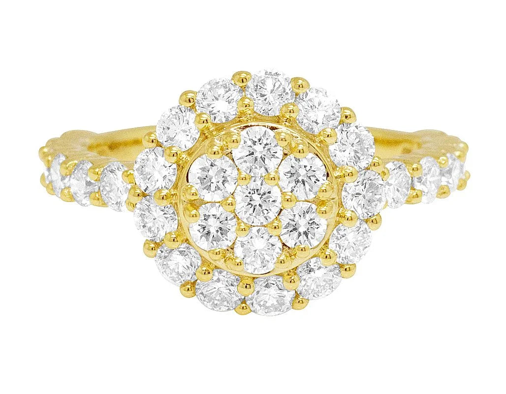 10K Yellow Gold Diamond Engagement Ring 2 CT Q779282