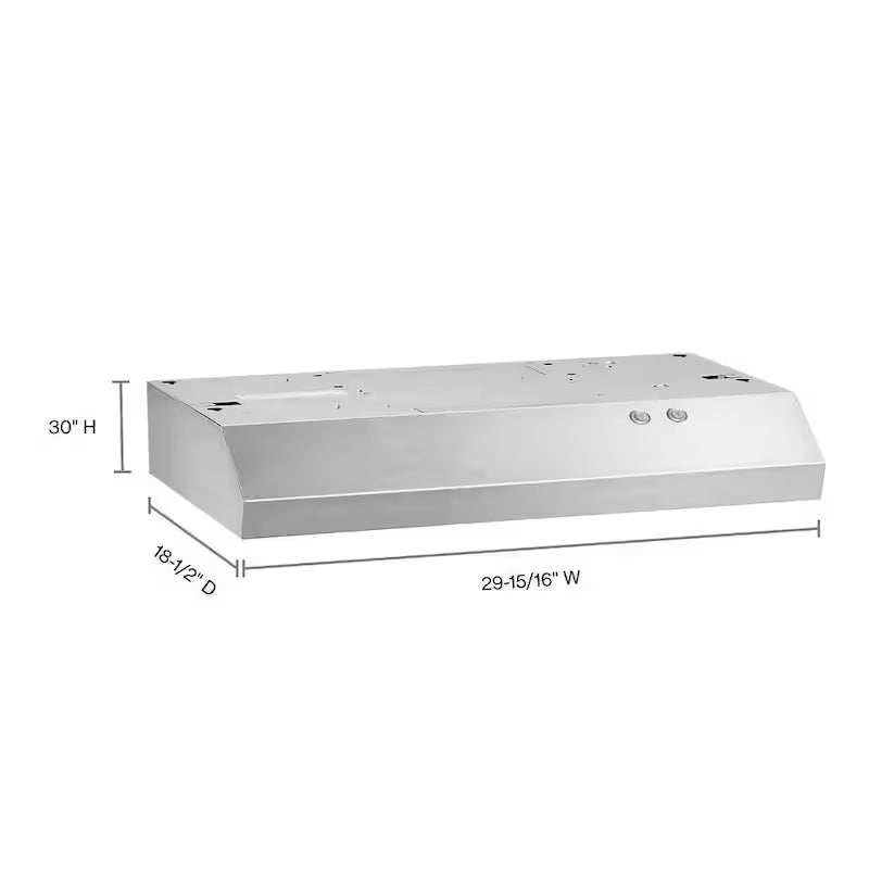 30 in. Stainless Steel Under Cabinet Range Hood with LED Light M780128