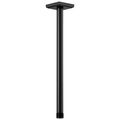 Matte Black Ceiling Mount Shower Arm and Square Flange D36483