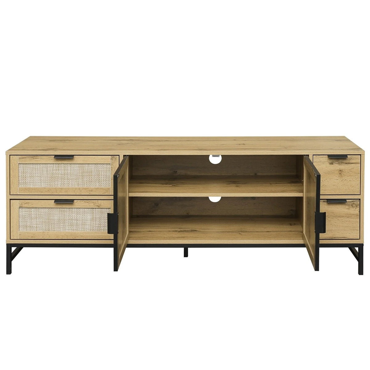 Rattan TV Stand up to 65" Brown I781