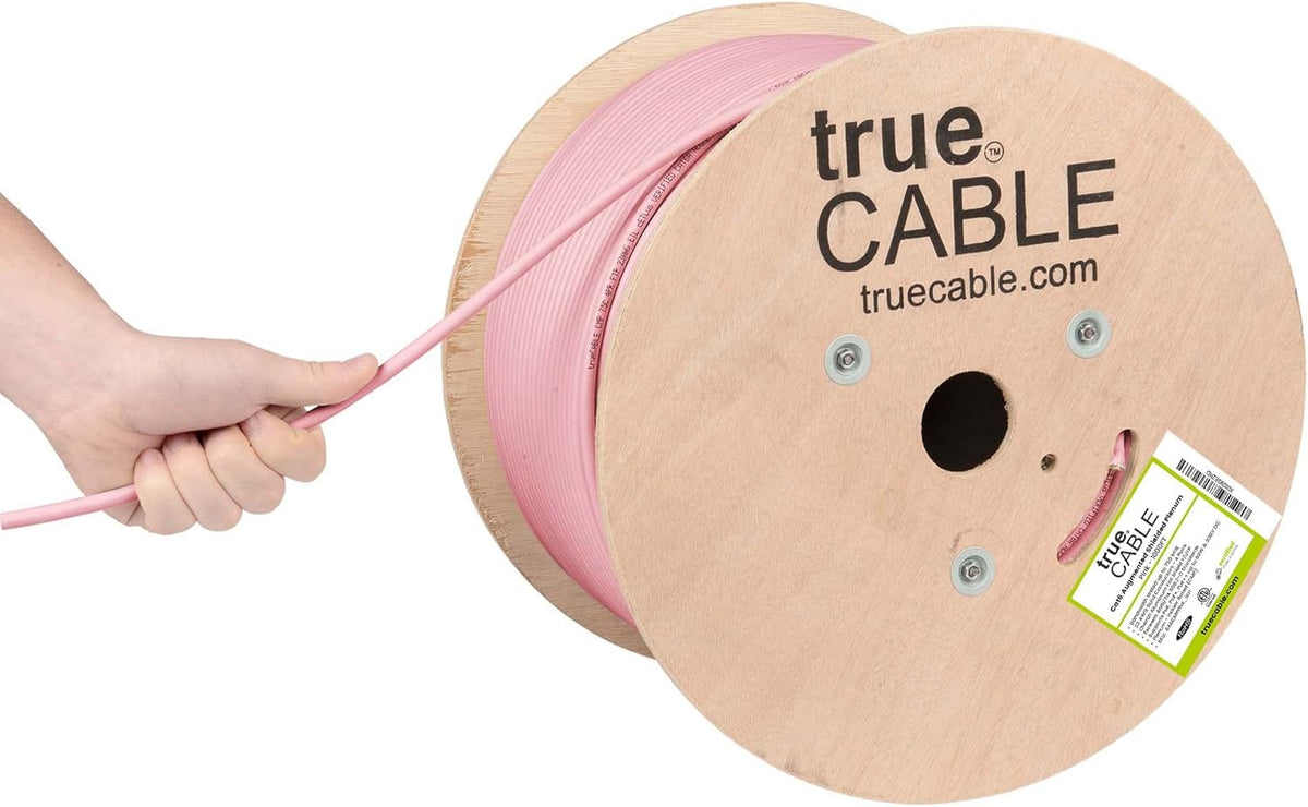 1000ft Gray 23AWG Solid Bare Copper Shielded Plenum Bulk Ethernet Cable C3170
