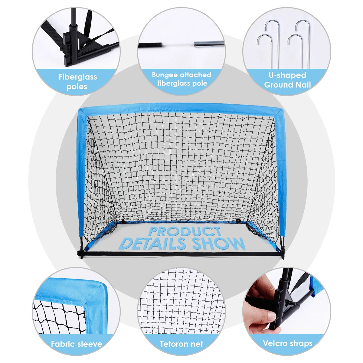 4 Ft. Soccer Goals with Carry Bag Set of 2 L58605
