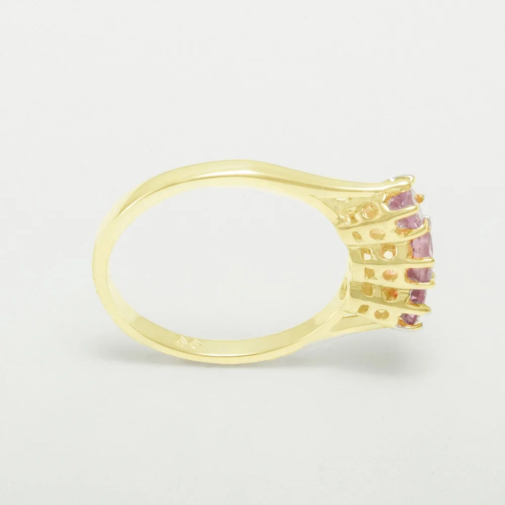 14k Yellow Gold Pink Tourmaline Engagement Ring U7679