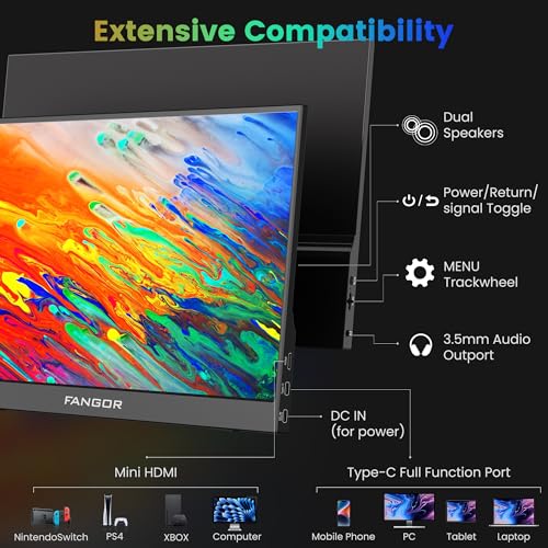 15.6" FHD 1080P HDR IPS Portable Monitor K461