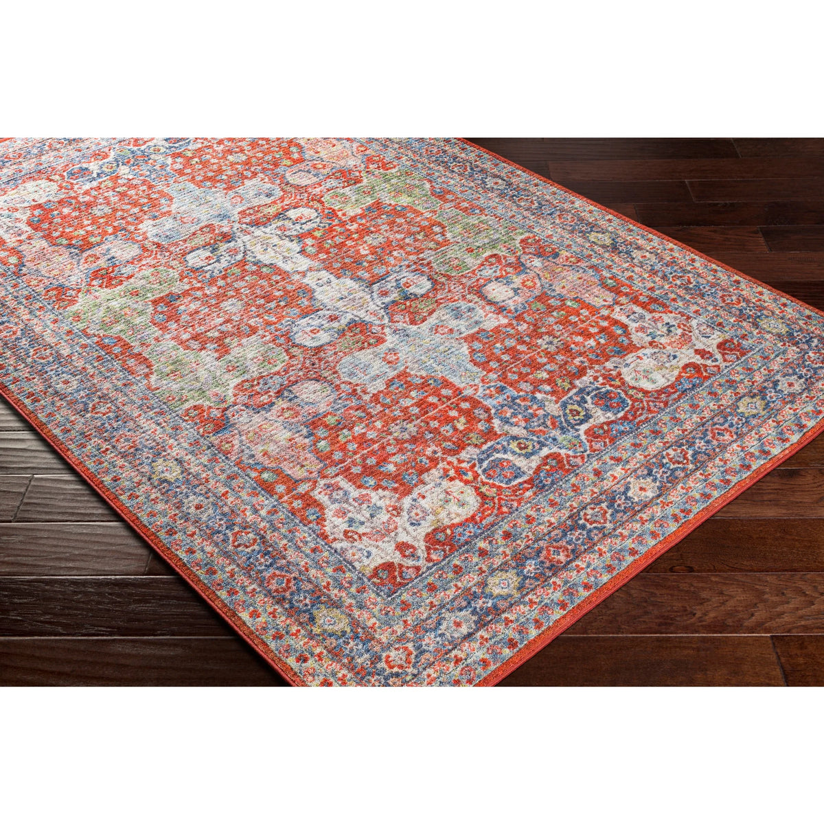 Bright Red Machine Washable Area Rug, 8'10" x 11'9" N604464