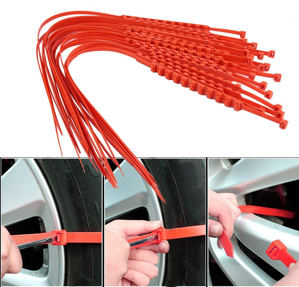 20pcs Nylon Anti-Skid Snow Tire Chains with Gloves N3314