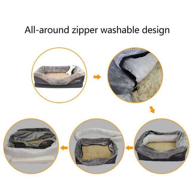 Large Memory Foam Orthopedic Dog Bed with Removable Washable Cover H20664